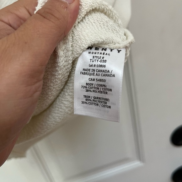 Twenty Montreal Sunnyside Cropped Polo Shirt size medium white - Picture 5 of 6